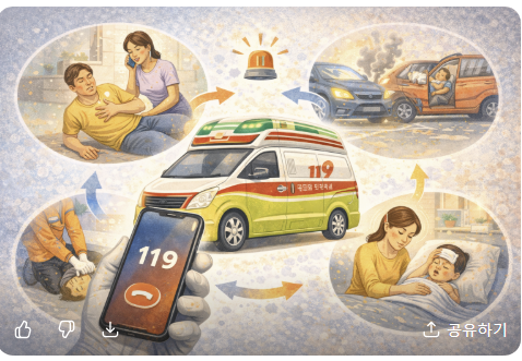 119구급차 이용의 기본원칙｜언제 무료로 이용 가능할까요? 관련 사진
