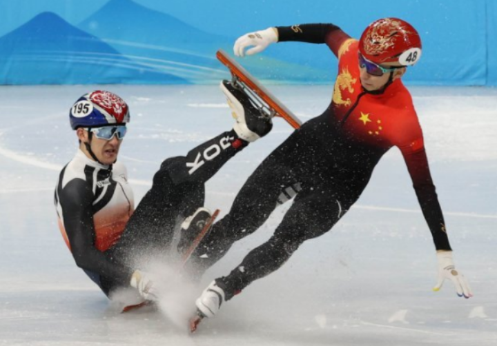 쇼트트랙-박장혁선수-우다징-부상