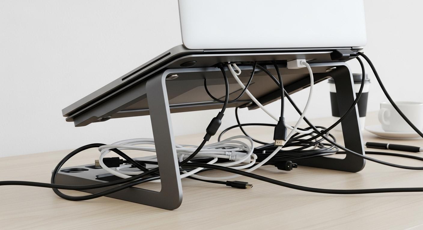 케이블 혼잡 노트북 거치대 내돈내산 후기