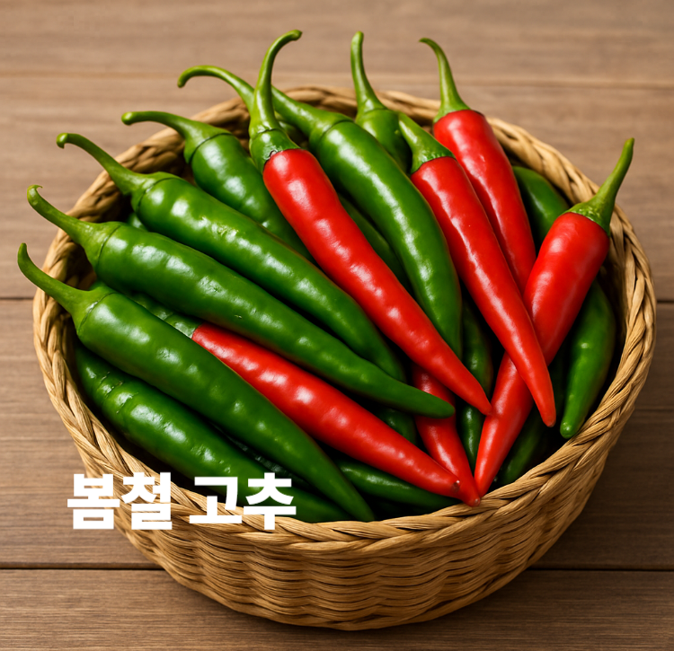 피부건강유지 노화예방 다이어트채소 근육통완화 봄철 고추 효능 영양성분