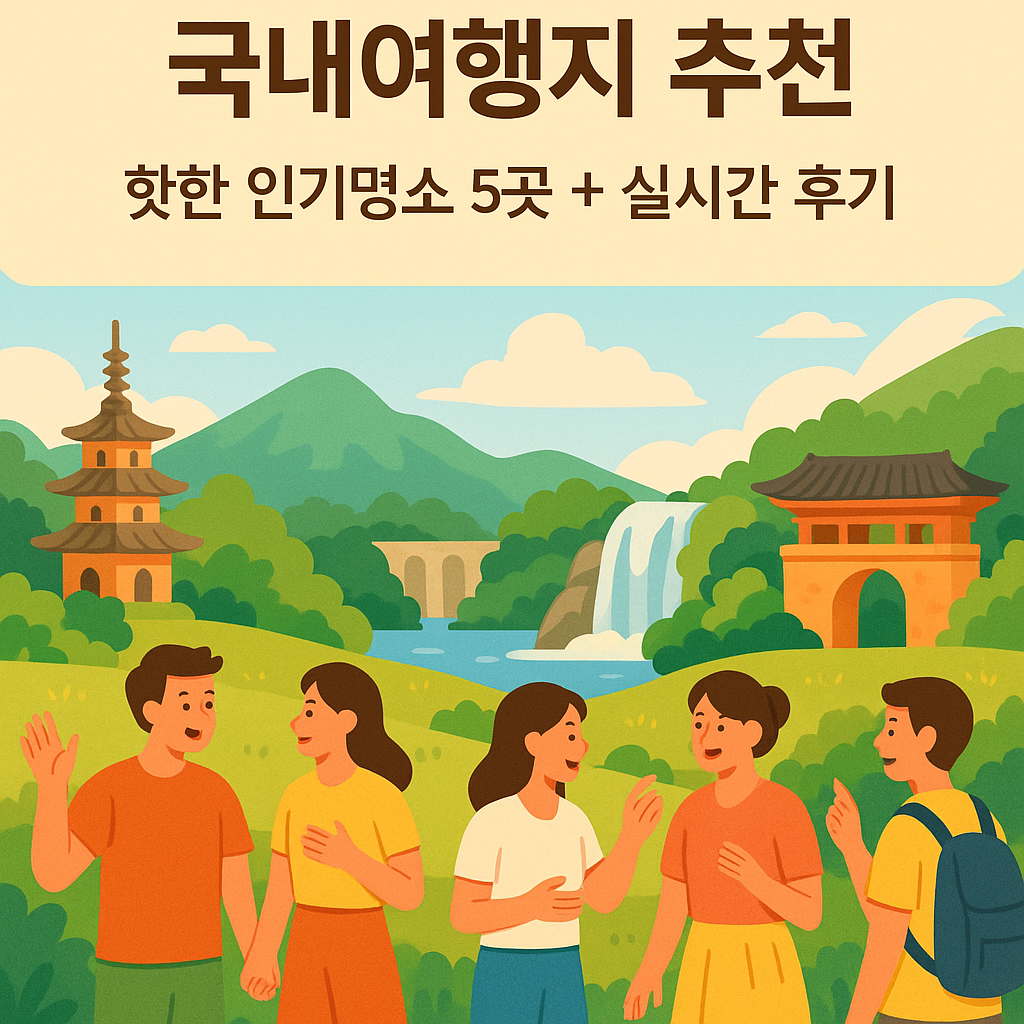 여름 당일치기 국내여행지 추천|핫한 인기명소 5곳 + 실시간 후기