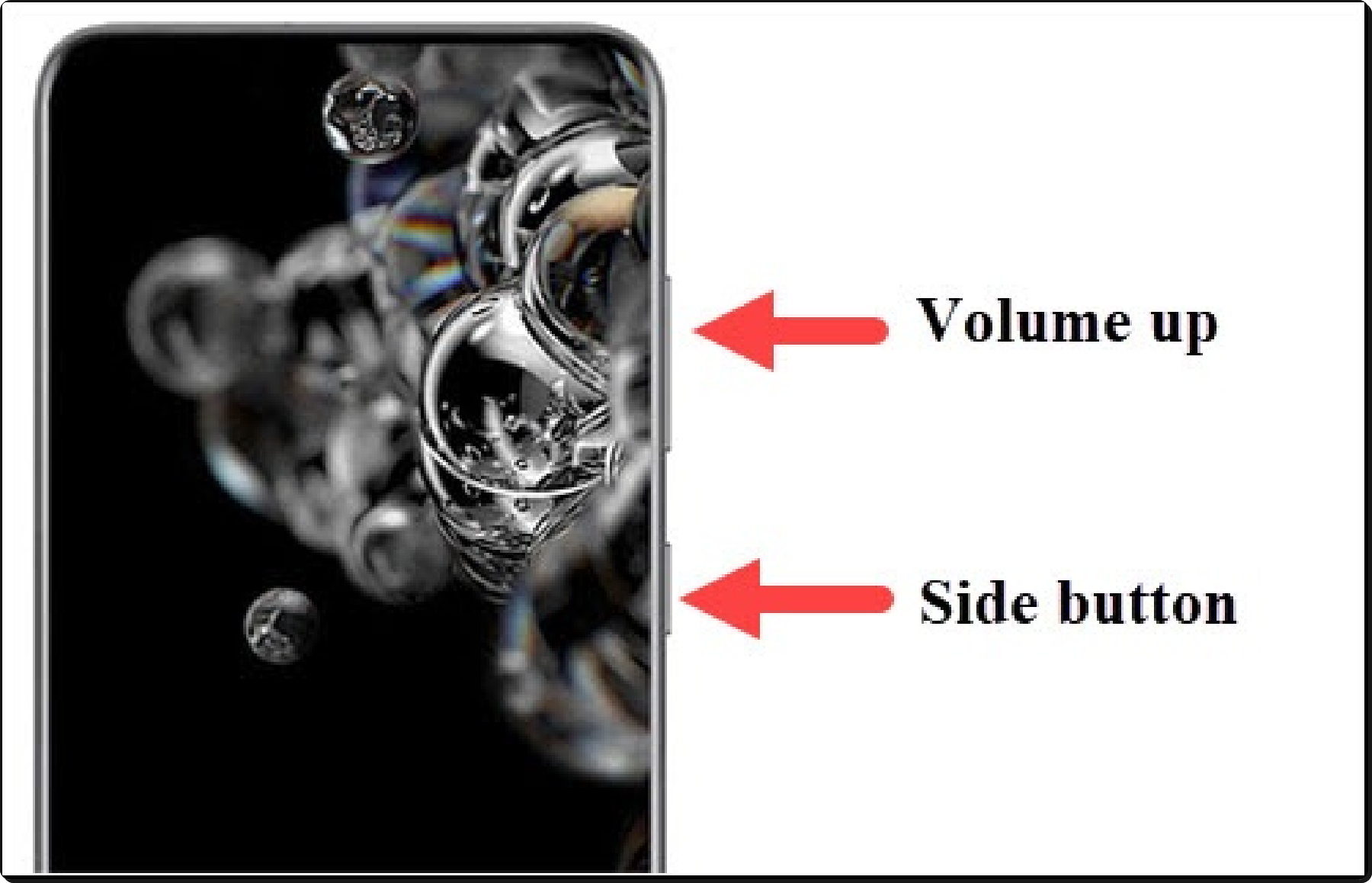 갤럭시 리커버리 모드 진입을 위한 볼륨 업과 전원 버튼 조합 안내