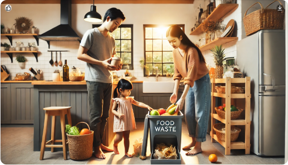 음식물 쓰레기 분리수거.귤껍질