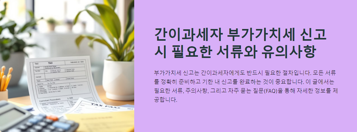 간이과세자 부가가치세 신고 시 필요한 서류와 유의사항