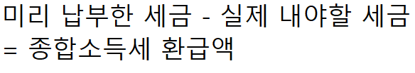 2024년 종합소득세 환급일 안내