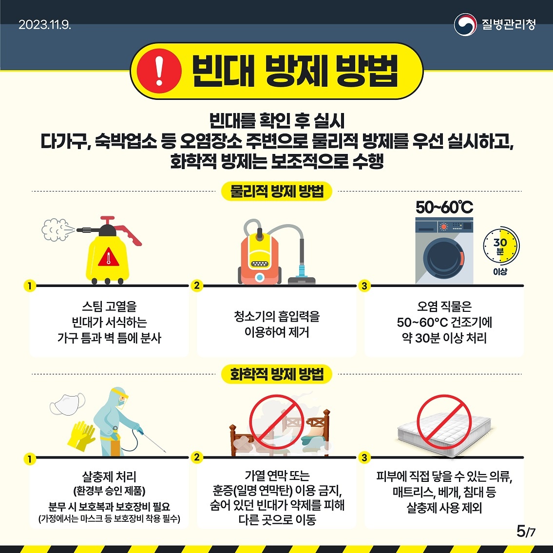 빈대 예방 방제 방법