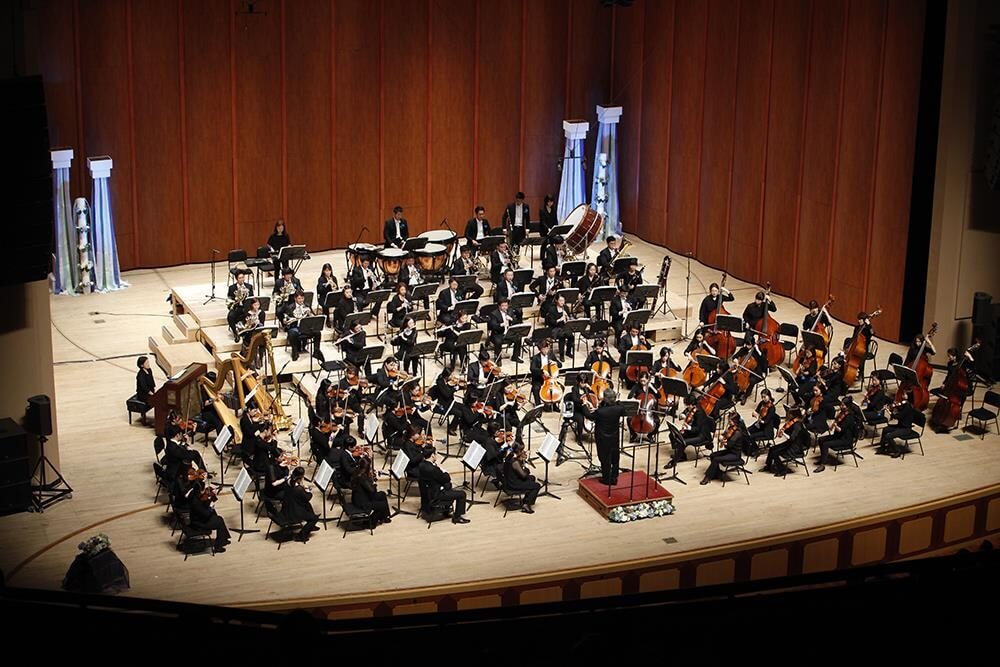 부산심포니오케스트라의 연주 장면. 연합뉴스 부산소식에 있는 사진.