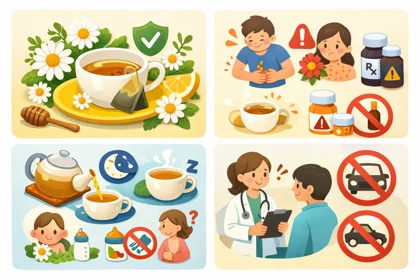 카모마일 차 부작용과 섭취 시 주의사항을 정리한 안내 이미지3