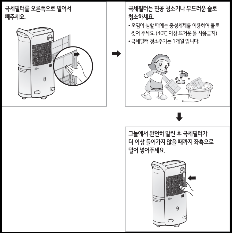 극세필터 청소