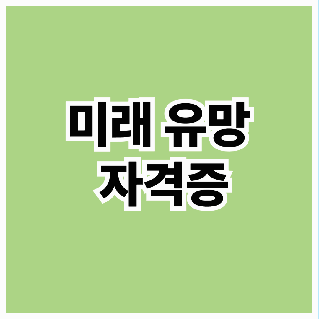 미래 유망 자격증