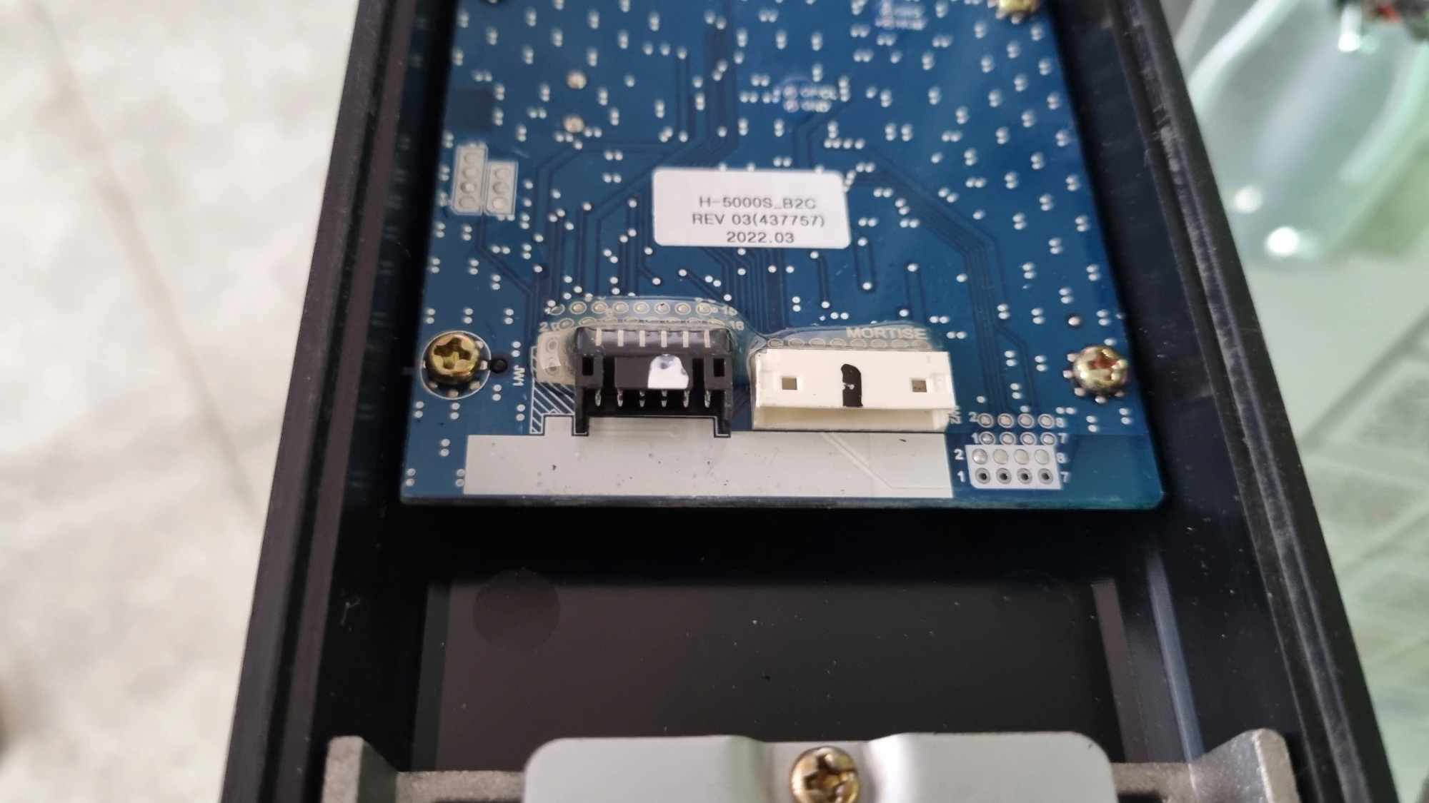 도어록 잭 끼우는 곳