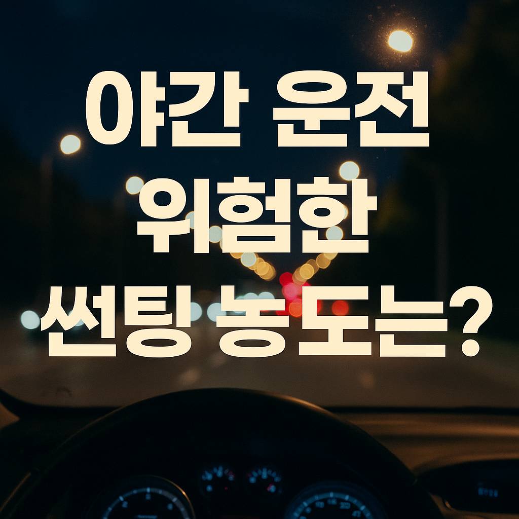 썬팅 농도 야간 운전 위험한 농도는? 썸네일 이미지