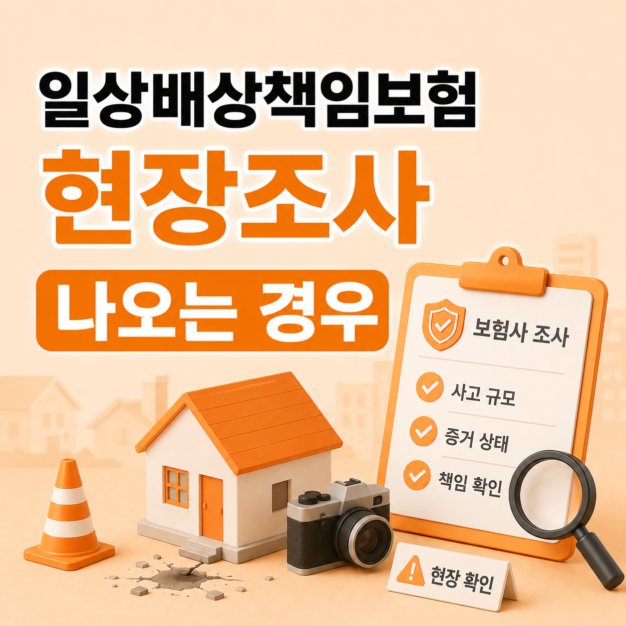 일상배상책임보험 현장조사 기준 설명 이미지