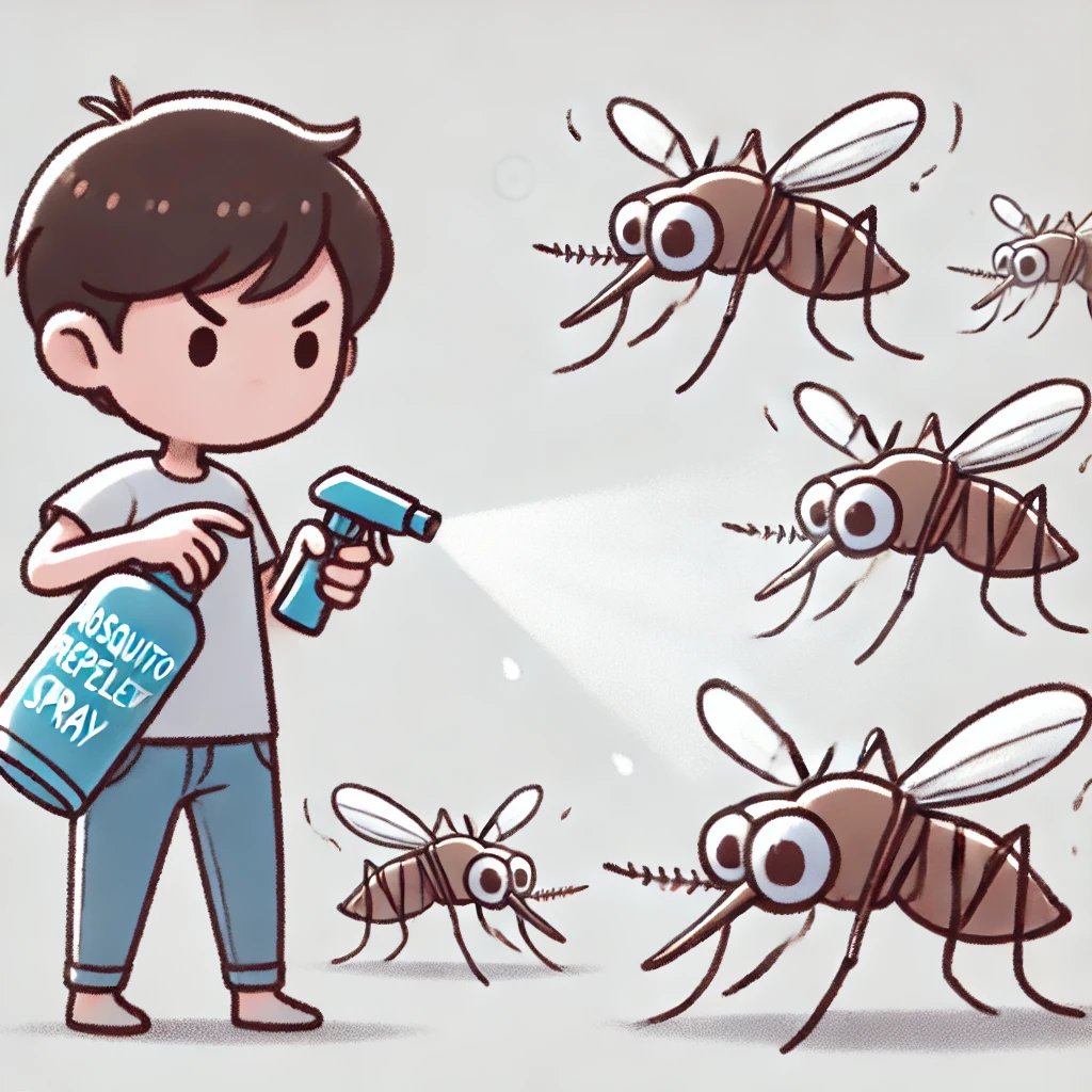모기 퇴치 일러스트