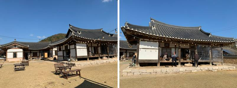 건물 뒤편 자리