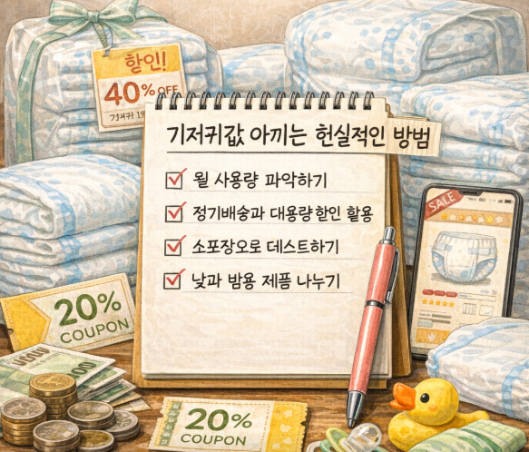 기저귀값 아끼는 현실적인 방법과 육아비 부담 줄이는 생활 전략