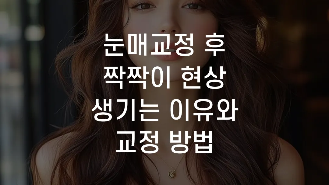 눈매교정 후 짝짝이 현상 생기는 이유와 교정 방법