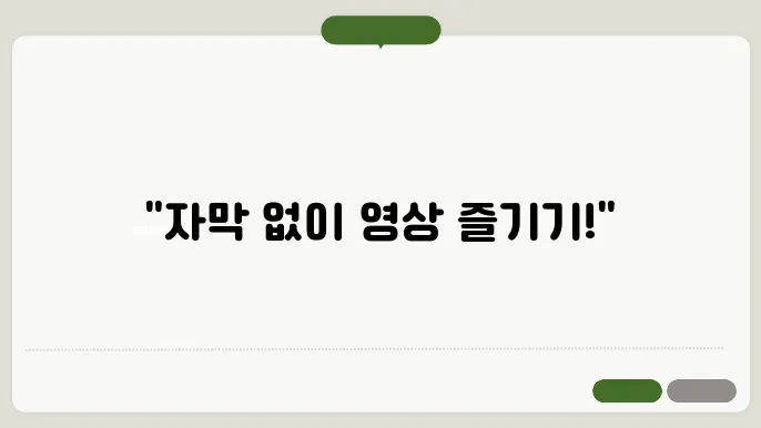 자막 활용의 이점