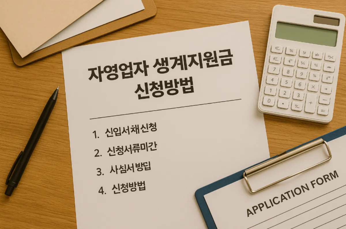 자영업자 생계지원금 신청방법