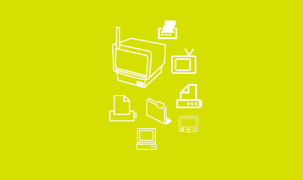 TV, FAX, Printer, PC, / Icon, Symbol / vector graphic free download