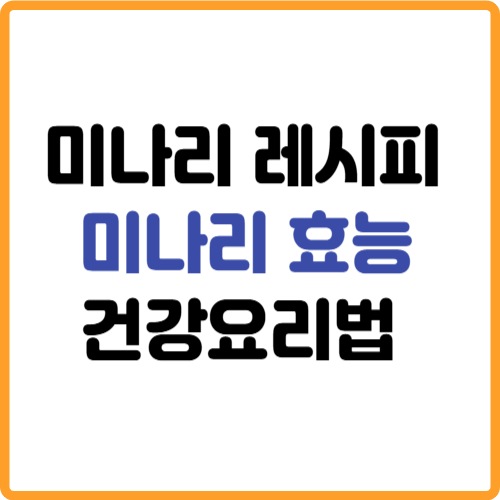 미나리 효능 건강요리법 레시피 관련 사진