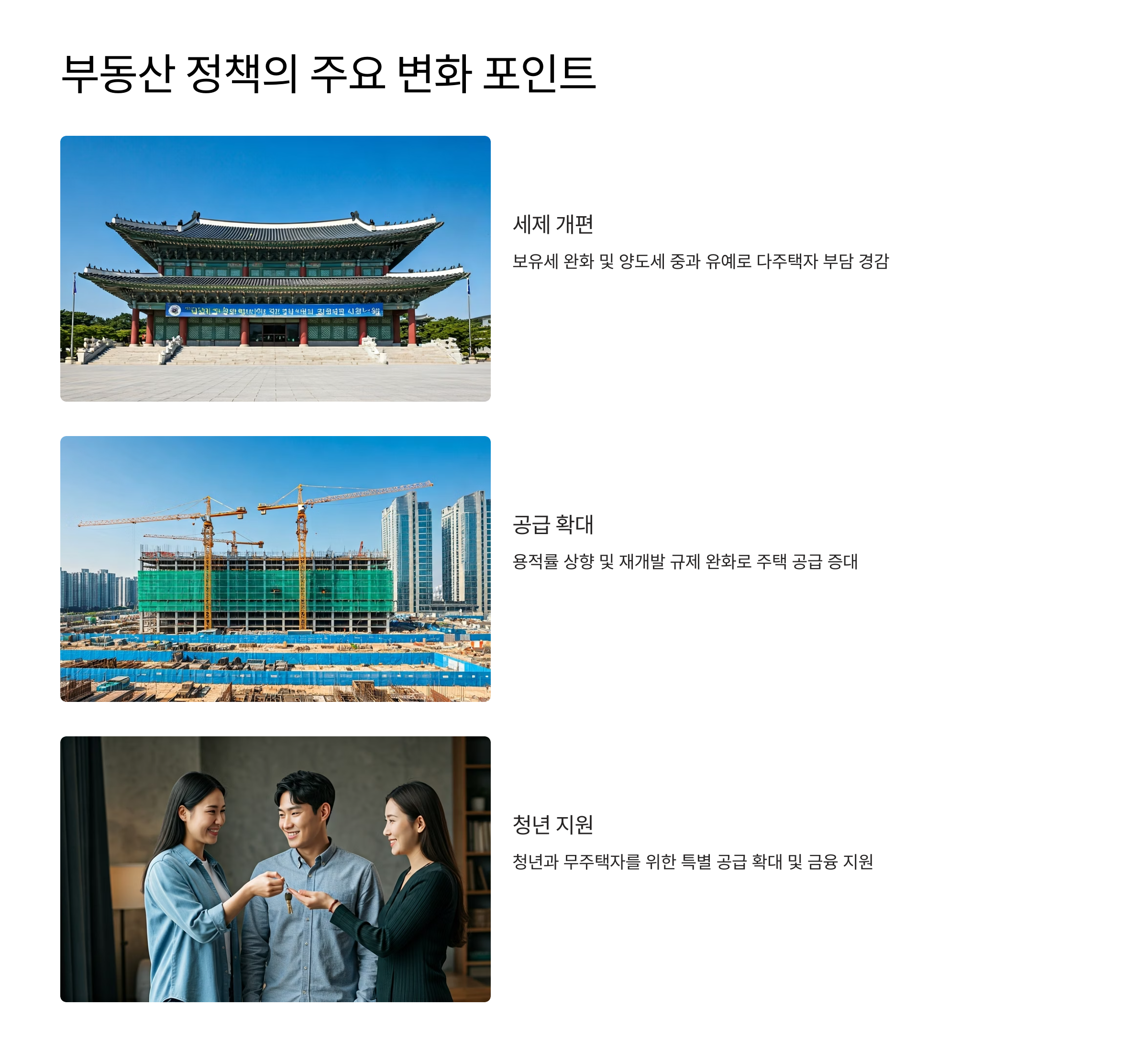 대선 이후 부동산 정책 및 시장 흐름