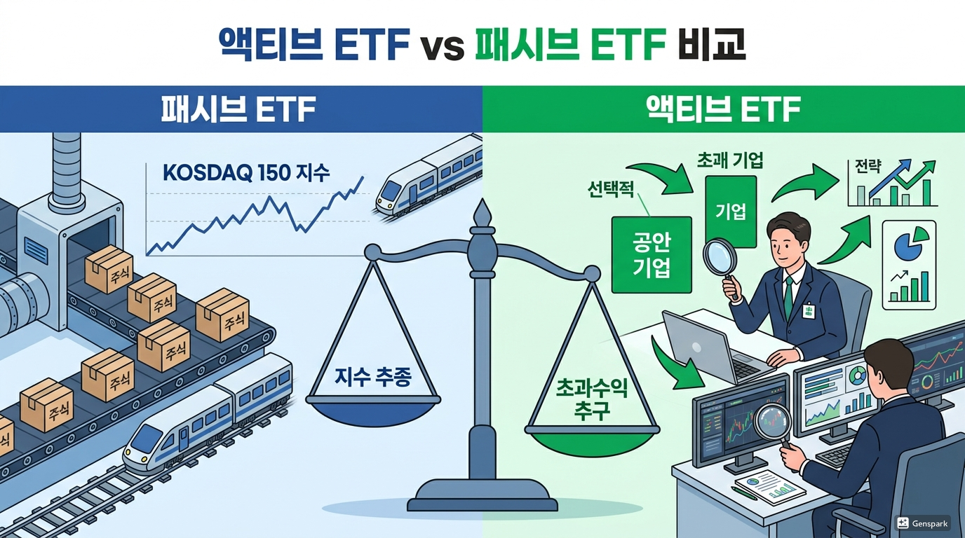액티브 ETF vs 패시브 ETF 차이