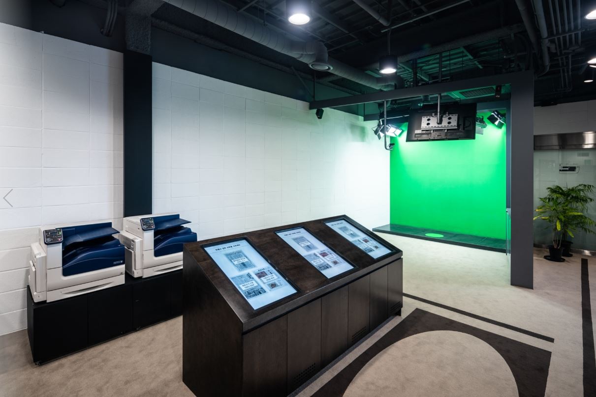 신문박물관 전시실 모습