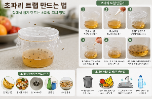 초파리 트랩 만드는 법, 집에서 쉽게 만드는 초파리 퇴치 방법