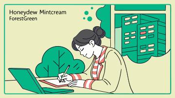 주거급여 지원금을 신청하고 있는 여성