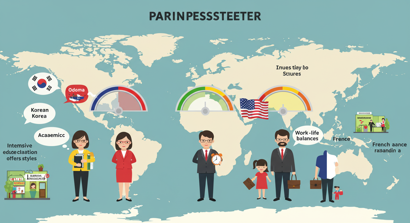 국가별 육아 스트레스 관련 그림