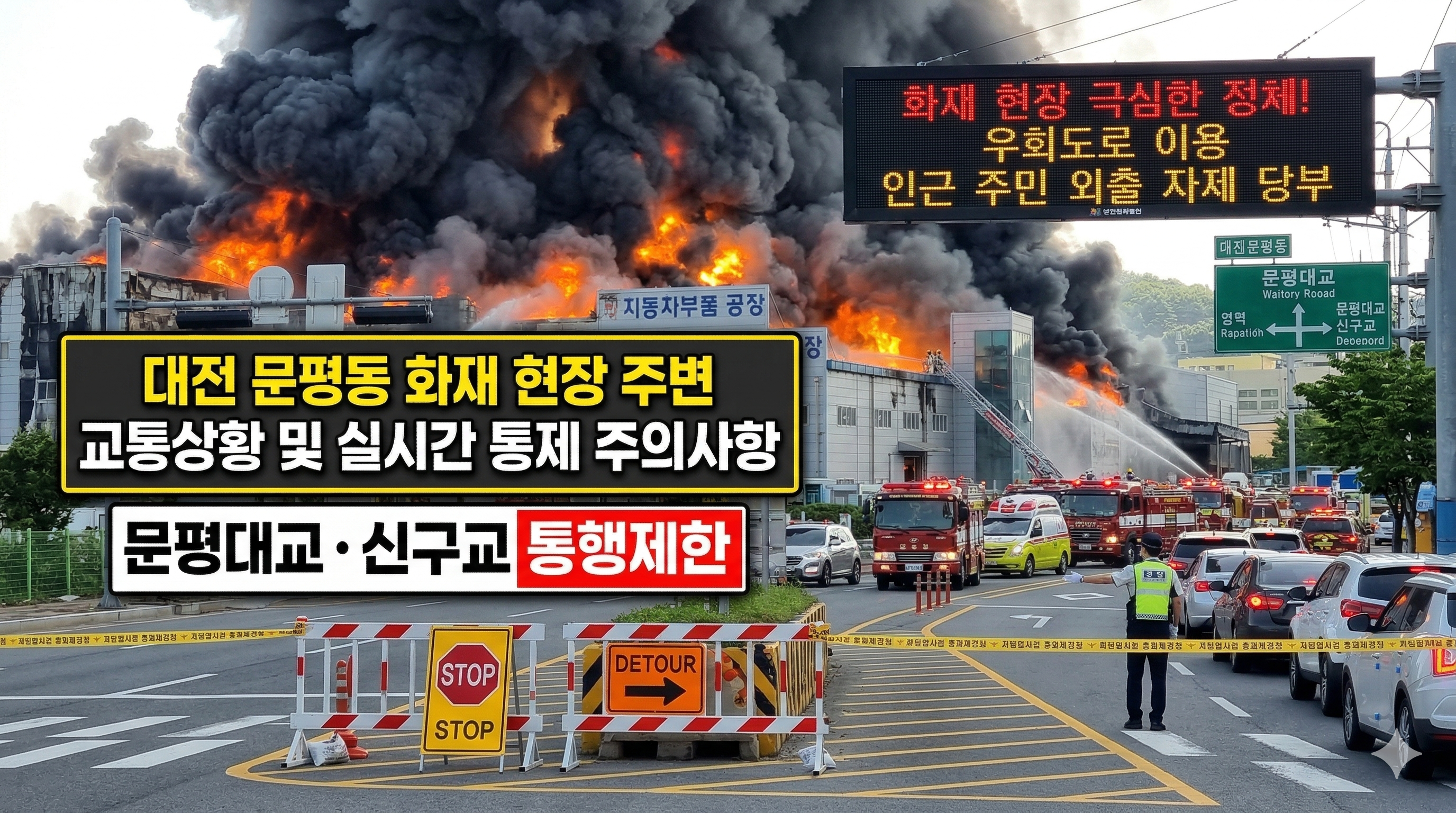 대전 문평동 자동차 부품 공장 대형 화재