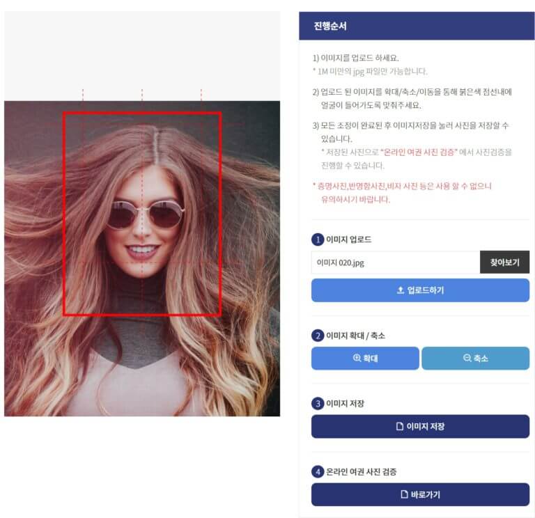 여권사진 셀프촬영