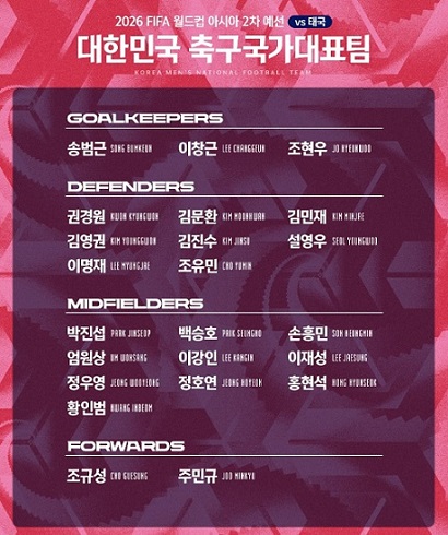 대한민국 태국 축구 월드컵 예선 일정