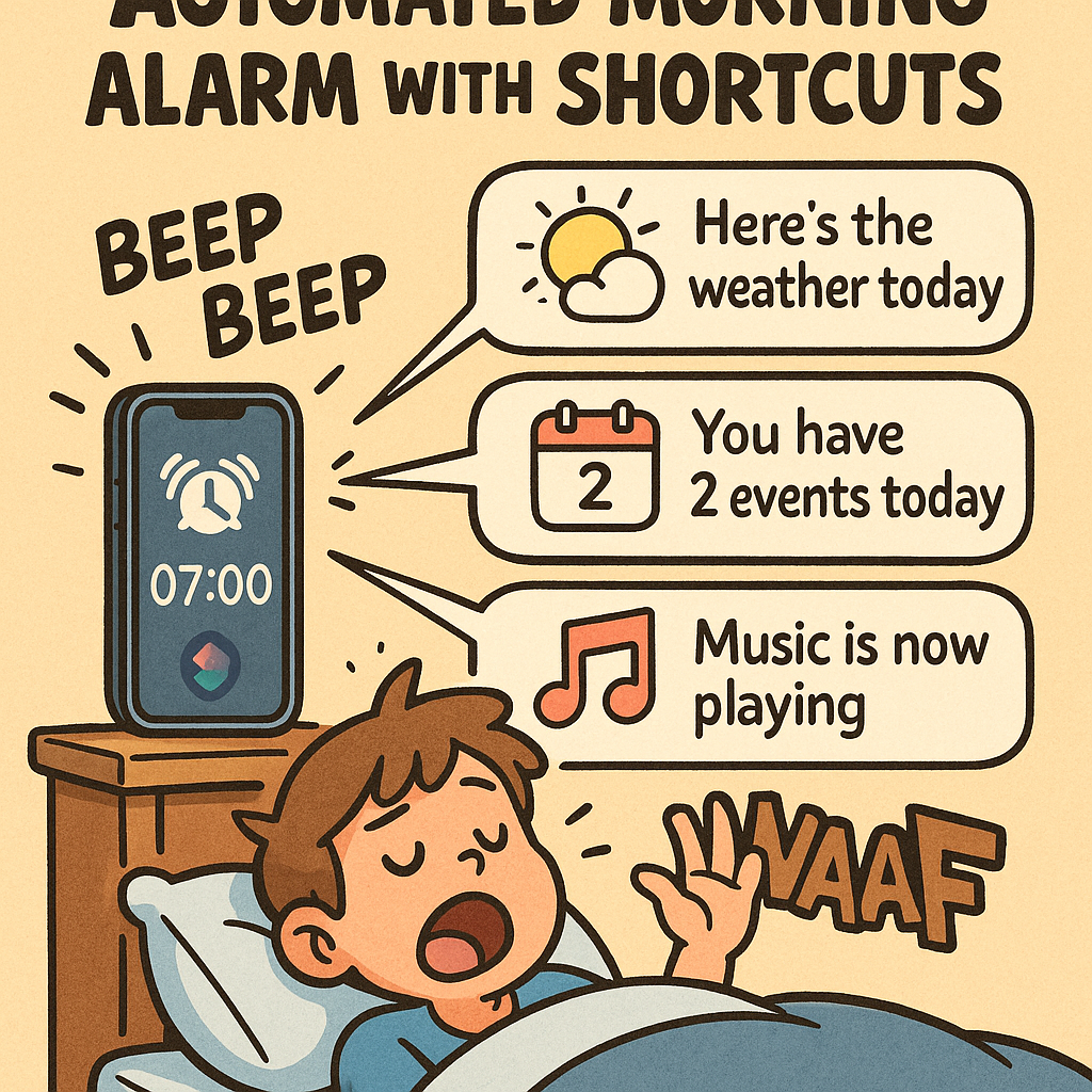 아이폰 단축어 기능으로 매일 아침 자동 알람 만들기