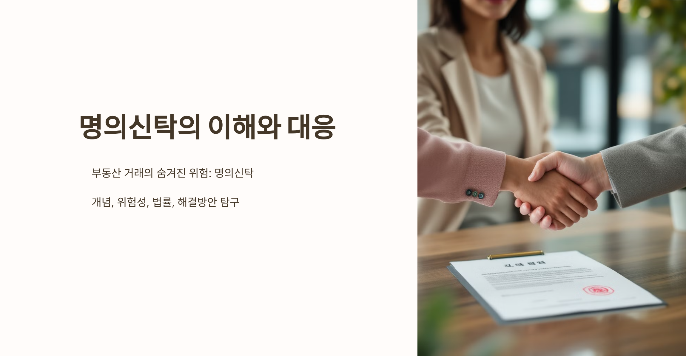 명의신탁의 이해