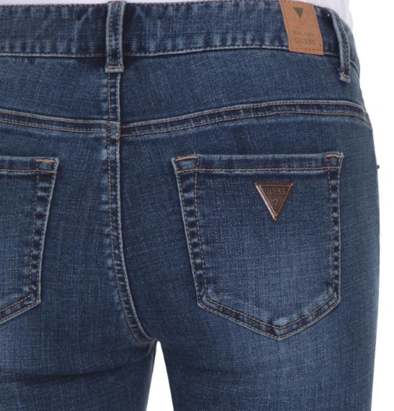 2024출시 게스 여성 청바지 와이드 보이핏 슬림핏 보이프렌드 스판 데님 미디엄 다크