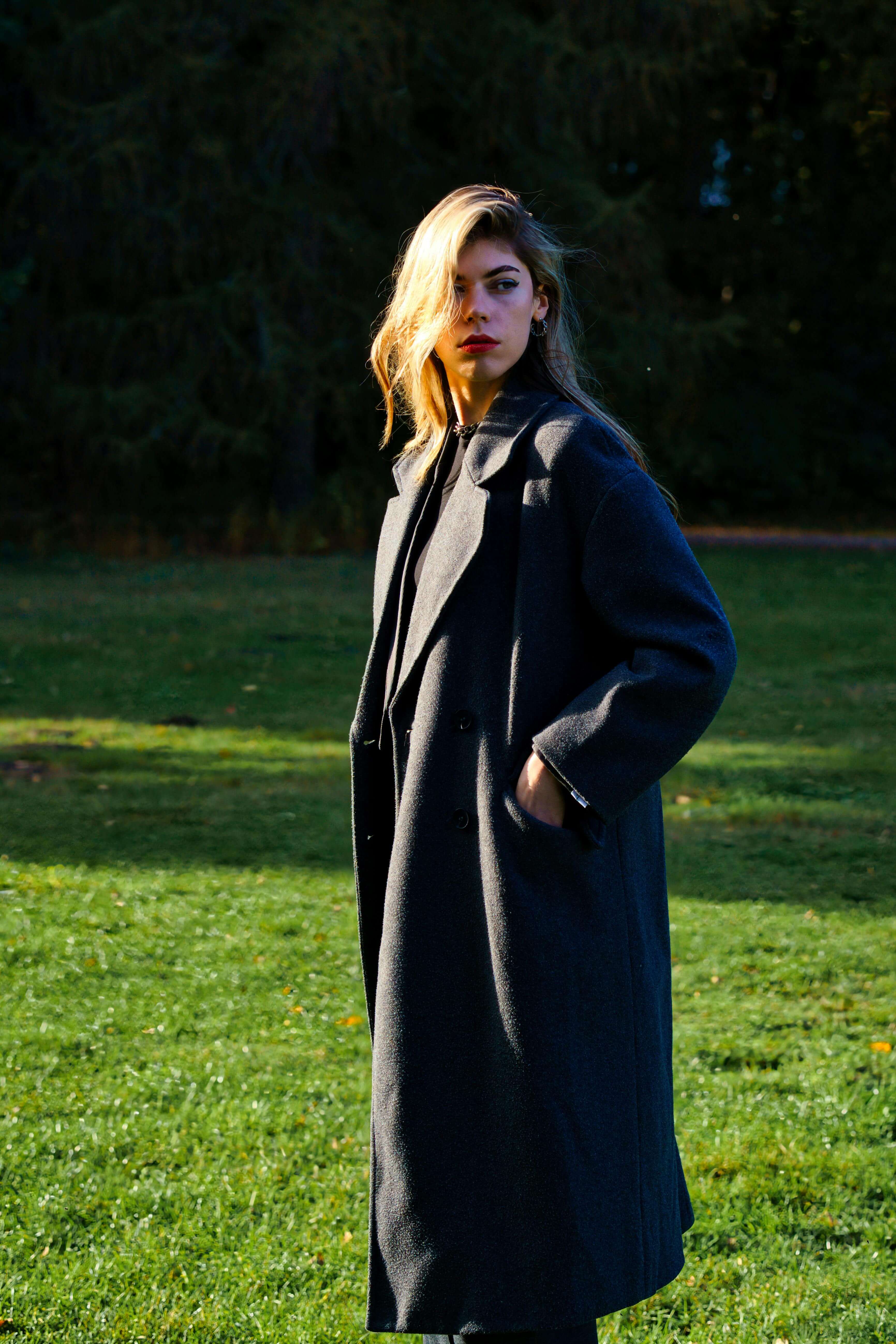 롱 트위드 자켓 사진