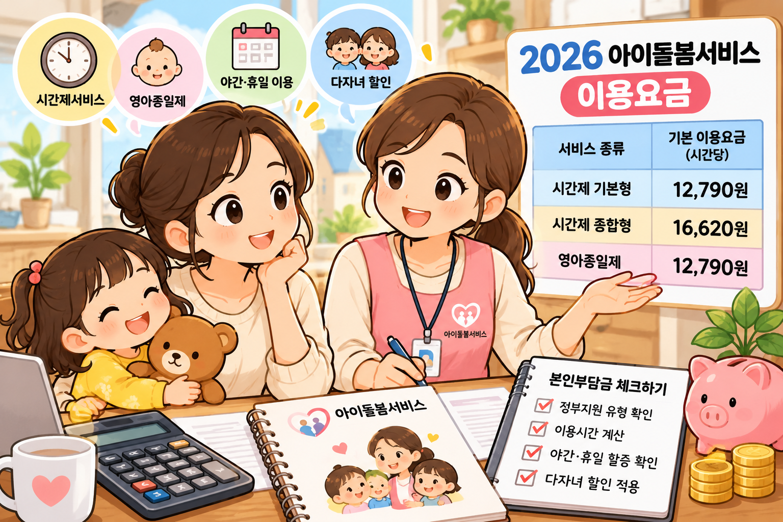 2026 아이 돌봄 서비스 이용요금과 본인부담금