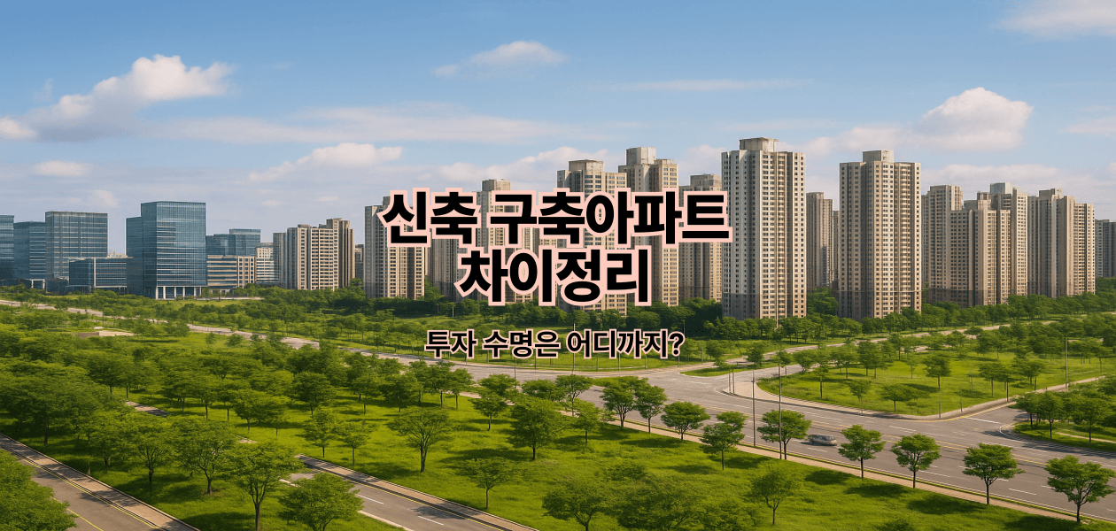신축 구축아파트 차이정리|투자 수명은 어디까지?