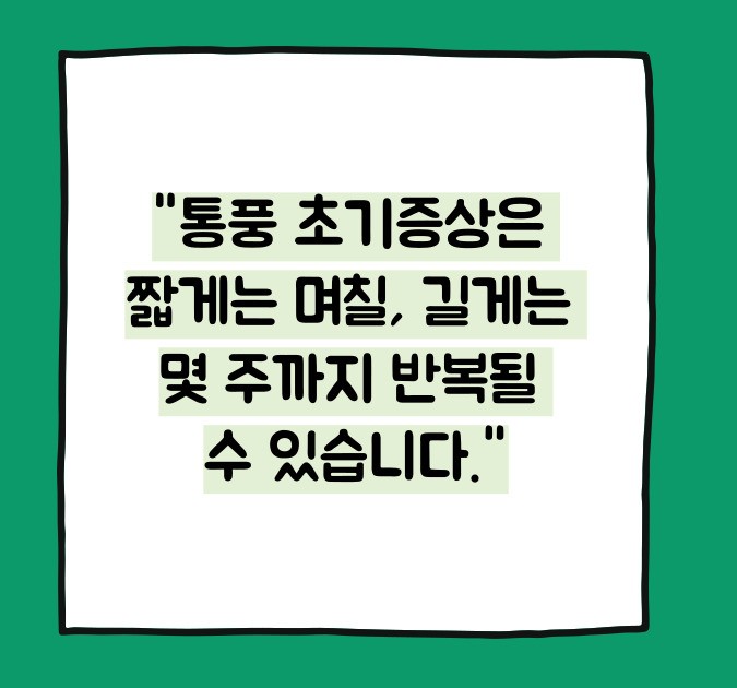 통풍 초기증상