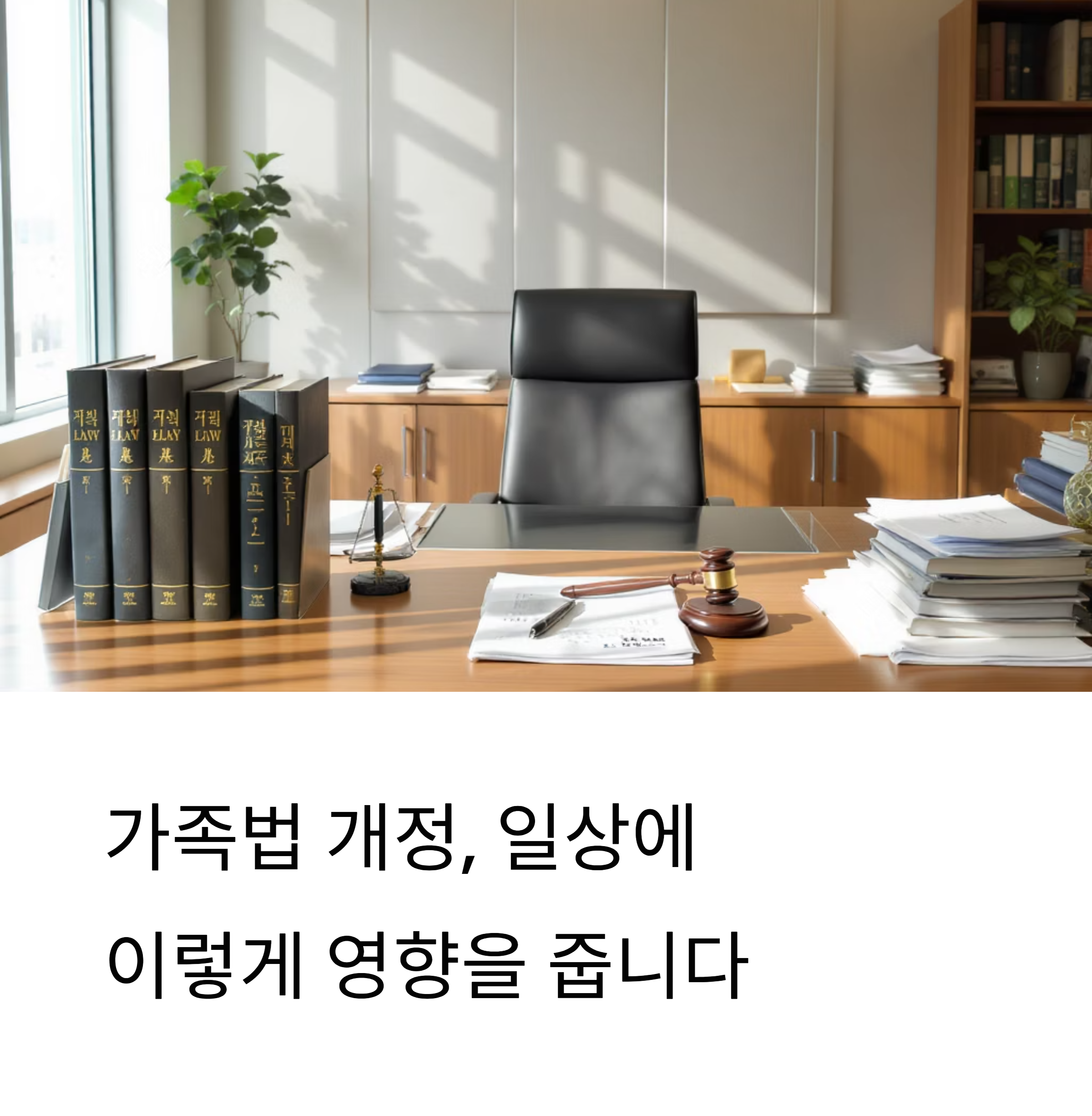 가족법 개정 일상에 어떤 영향을 주는지