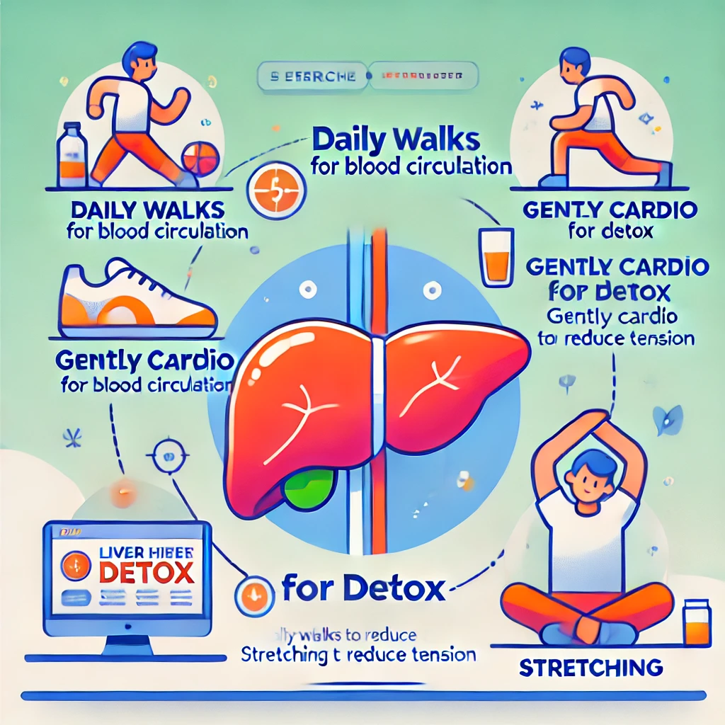 "간 해독을 돕는 유산소 운동과 근력 운동"