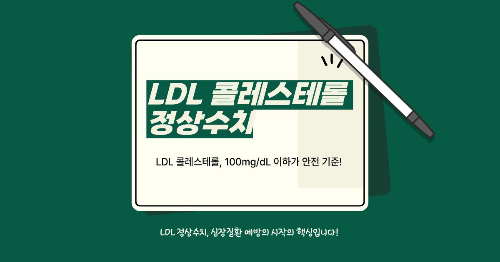 ldl콜레스테롤 정상수치 썸네일 이미지