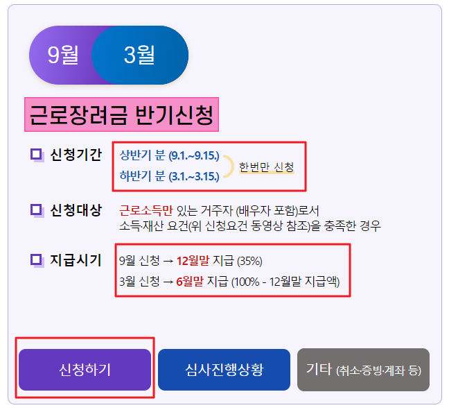 근로장려금 신청하기