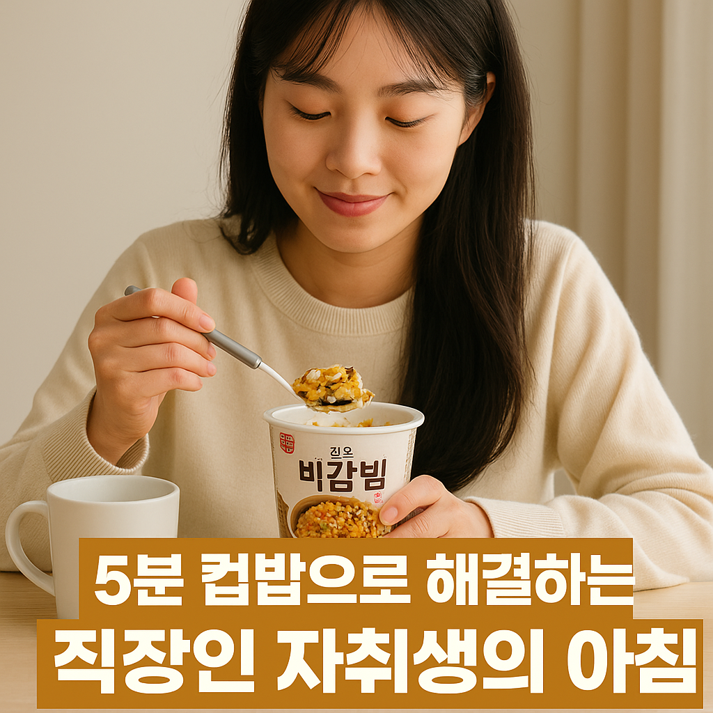 5분 컵밥으로 해결하는 직장인 자취생의 아침