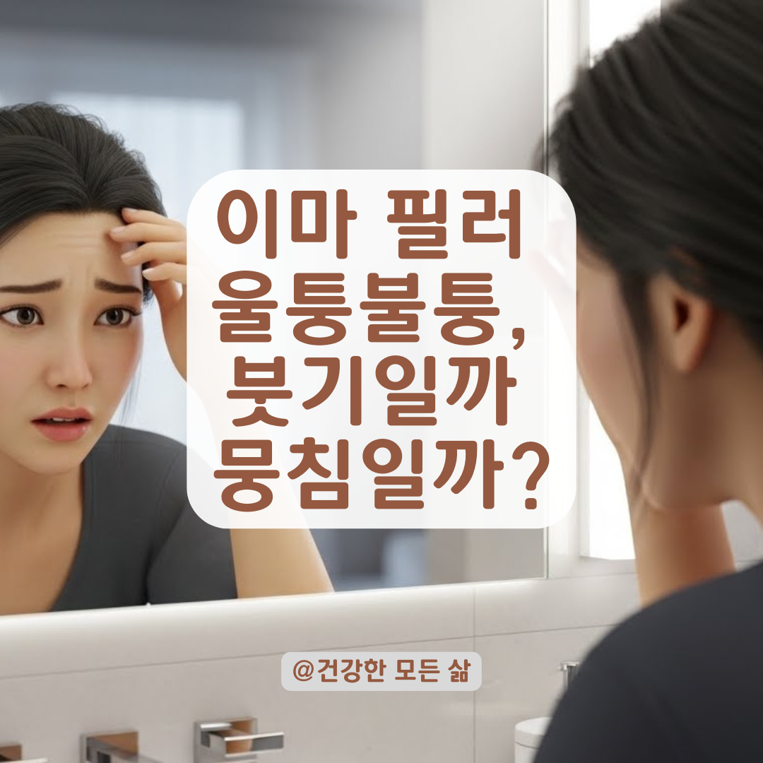 이마 필러 시술 직후 울퉁불퉁함 유발하는 붓기와 뭉침의 차이는 이것!