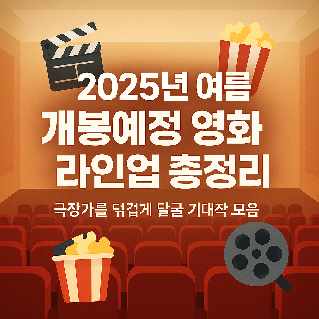 2025년 여름 개봉예정 영화 라인업 총정리|극장가를 뜨겁게 달굴 기대작 모음