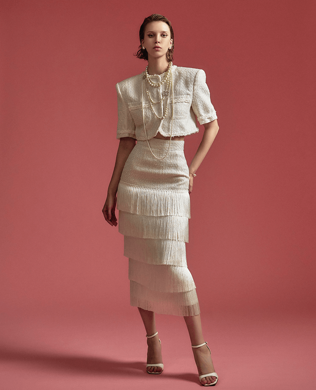 딘트 트위드 자켓