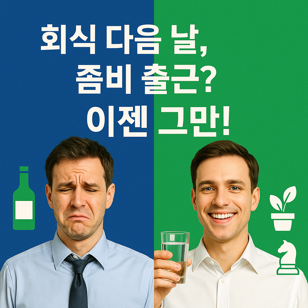 사회초년생 필독! 회식 다음 날 멀쩡하게 출근하는 과학적 숙취해소법 (음주 전-중-후 완벽 가이드)